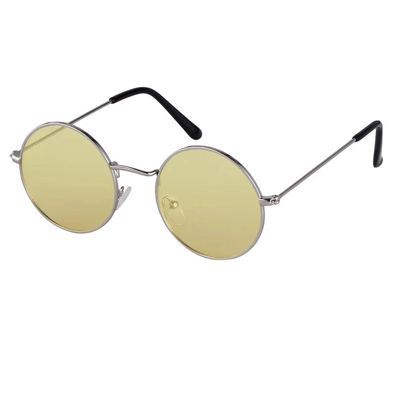 Retro Small Round Unisex Steampunk Style Sunglasses