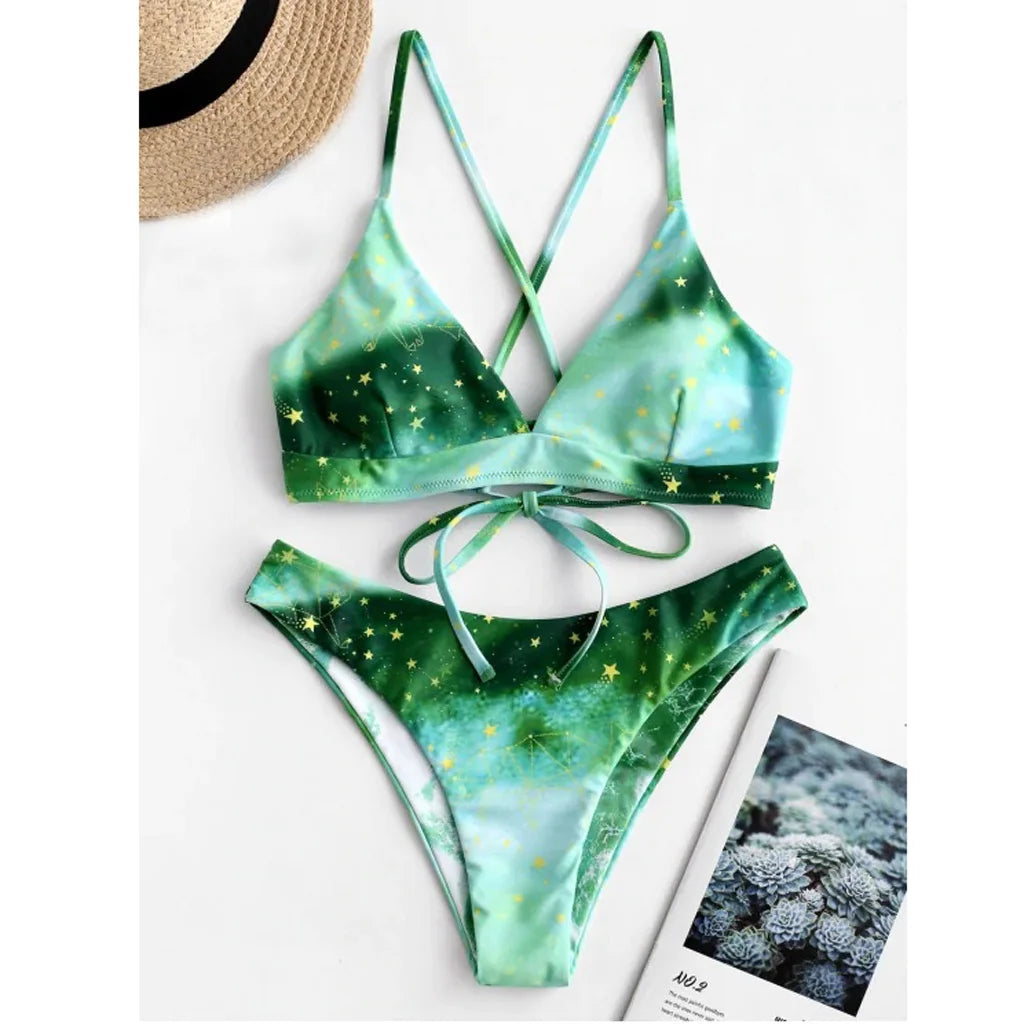 Cute Print Sexy Women's Bikini Swimsuit