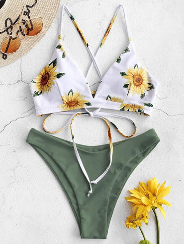 Cute Print Sexy Women's Bikini Swimsuit
