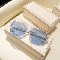 Fashion Oversized Classic Square Rivet Acrylic Unisex Sunglasses