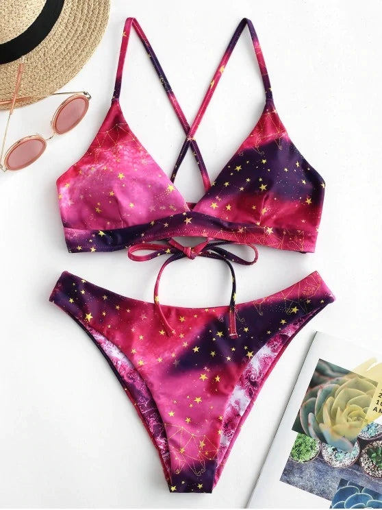 Cute Print Sexy Women's Bikini Swimsuit