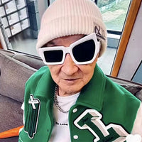 Fun Exaggerated Abstract Punk UV400 Protection Square Unisex Sunglasses