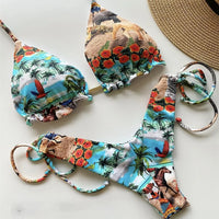 Sexy Unique Print Women's String Bikini Swimsuit