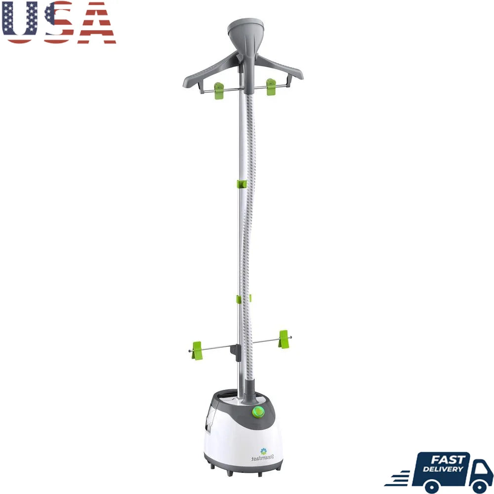 Full-Size Garment Steamer - Upright Freestanding Fabric Steam Cleaner with Detachable Water Tank