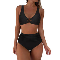 Sexy Full Coverage High Waist Women's Bikini Swimsuit
