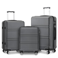 Modern Design 3 Piece Hard Shell Luggage Set - Expandable and Lightweight with Spinner Wheels TSA Lock