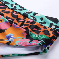 Sexy Bohemian Style Colorful Animal Print Women's Push Up Bikini Swimsuit