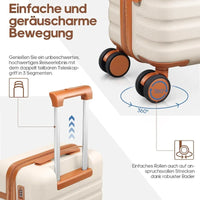 Sleek 3 Pcs Carry On Luggage Sets 3 with Spinner Wheels and TSA Lock