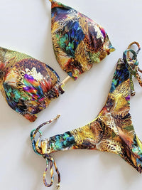 Sexy Unique Print Women's String Bikini Swimsuit