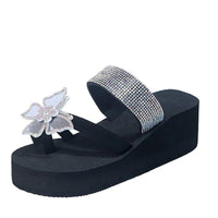 Casual Summer Fashion Silver Rhinestone Platform Bling Sandals