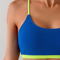 Sexy Sporty Color Block High Waisted Women's Bikini Swimsuit
