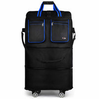 Foldable Expandable Suitcase Bag - Water-resistant Large Capacity Rolling Luggage Bag