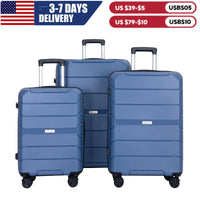 Travelhouse Hardshell Suitcase Sets - Lightweight Suitcase With TSA Lock, 3-Piece Set (20/24/28)