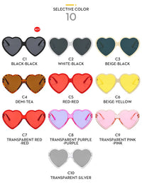 Fun Fashion Statement Vintage Heart Shaped Women's Sunglasses