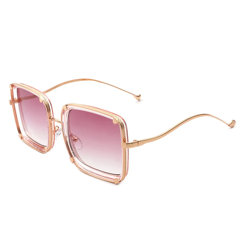 Luxury Punk Classic UV400 Protection Retro Square Sunglasses
