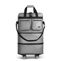 Foldable Expandable Suitcase Bag - Water-resistant Large Capacity Rolling Luggage Bag