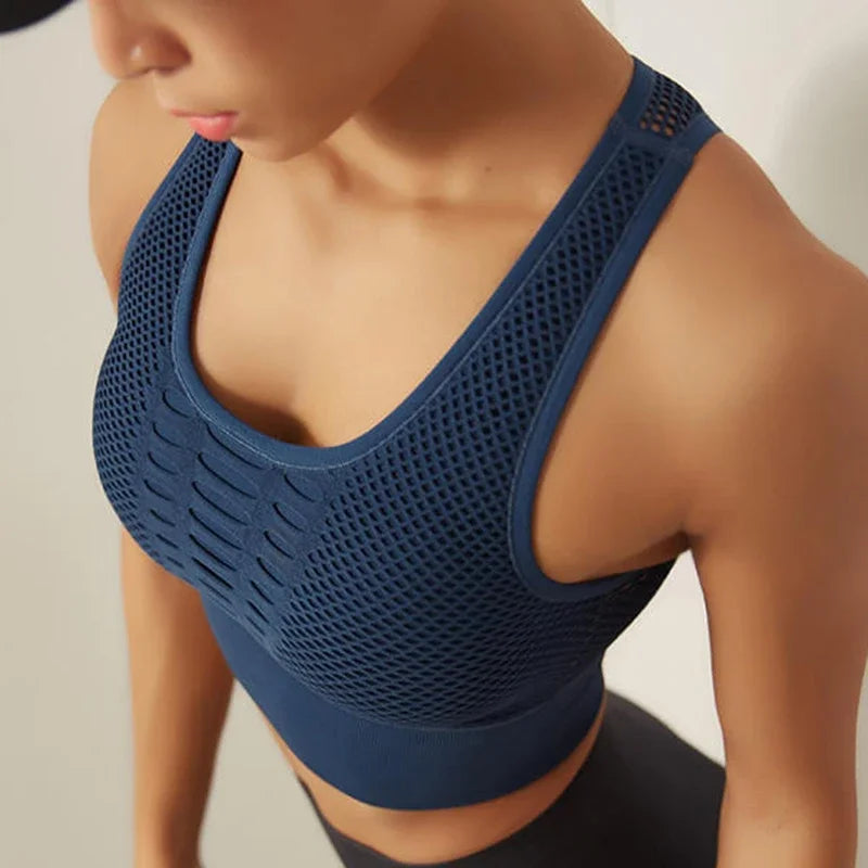 Sexy Hollow Out Back Women's Quick Dry Sports Crop Top