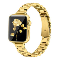Luxury Slim Band for Apple Watch Ultra 49mm 45mm 41mm 40mm 42mm 44mm Women Stainless Steel Bracelet iWatch Series 8 7 6 Se 5 4 3