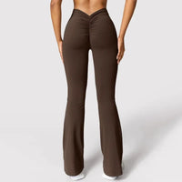 Sexy V-Back High Waist Scrunch Butt Bootcut Sports Yoga Pants