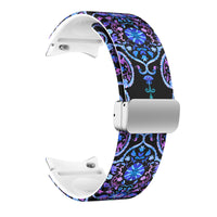 Magnetic Carbon Fiber Texture Reflective Band for Galaxy Watch 5 Pro 45mm/Galaxy Watch 5 44mm 40mm