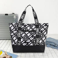 Cute Weekender Bag - Large Capacity Overnight Luggage Bag Zipper Closure Casual Shoulder Tote Bag