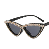 Stylish Vintage Luxury Cat Eye Rhinestone UV400 Protection Sunglasses