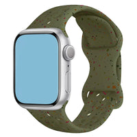 Original Apple Watch Sport Band Ultra2 49mm 46 45mm 44mm 42mm Colored Particles Rubber Band for IWatch 10 9 8 7 6 5 SE