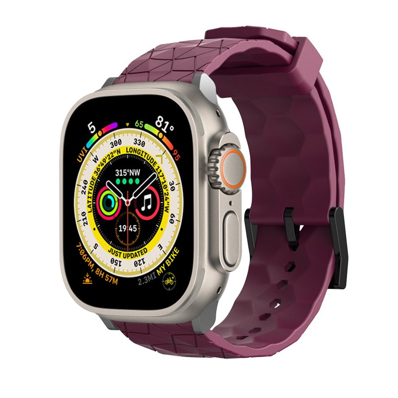 Football Pattern Band For Apple Watch Ultra 49mm 45mm 44mm 41mm 40mm iwatch Series 3/4/5/6/SE/7/8
