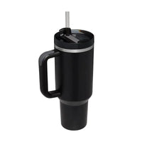 Cute Metallic Animal Print 40oz Insulated Thermal Travel Tumbler with Straw and Handle
