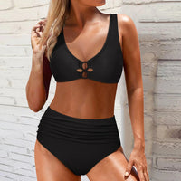 Sexy Full Coverage High Waist Women's Bikini Swimsuit