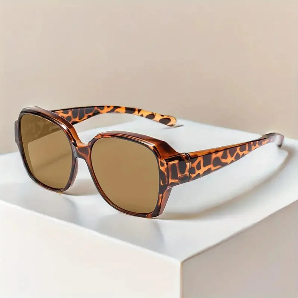 Vintage Fashion Leopard Print UV400 Protection Women's Luxury Sunglasses