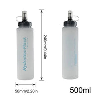 Folding Water Bottle - Soft Outdoor Drinking Bottle (500ml)