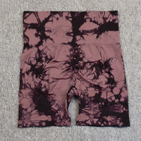 Tie-Dye High Waist Lifting Women's Yoga Shorts