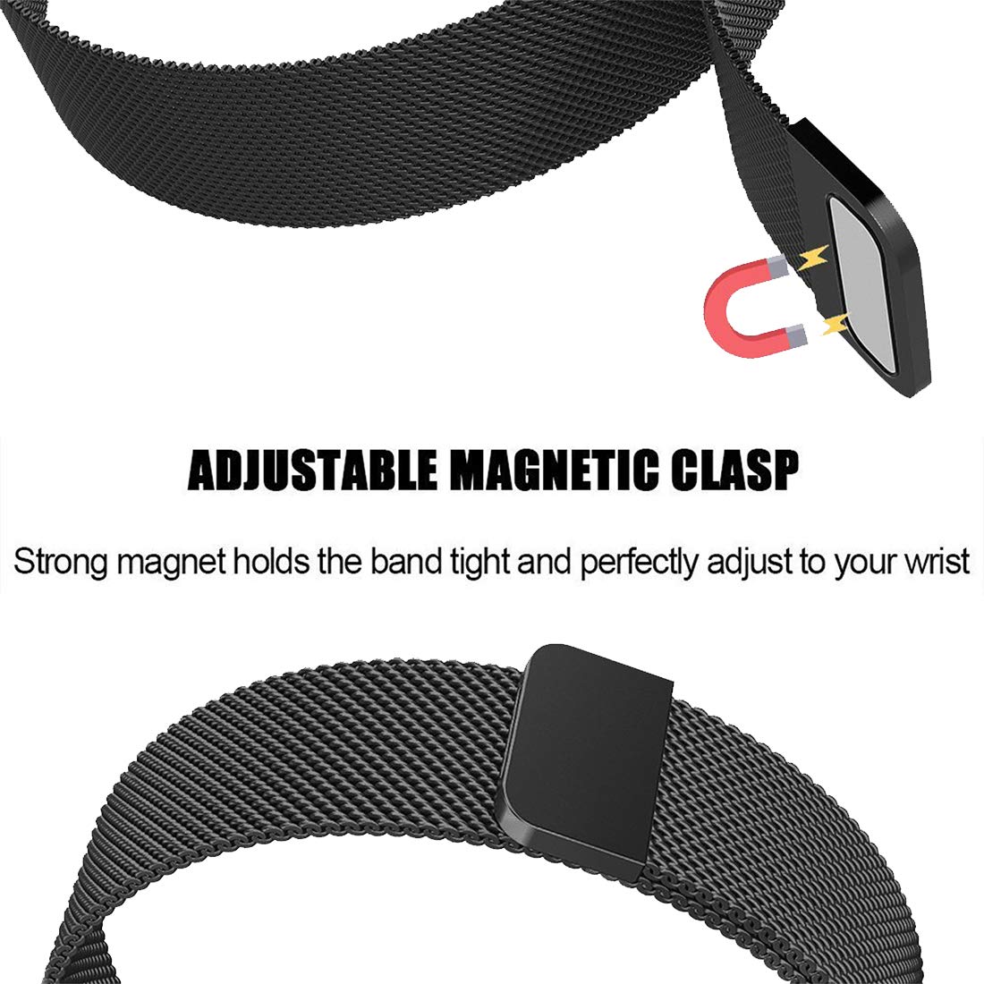New Magnetic Loop For Samsung Galaxy watch 4/5/pro 44mm/40mm/classic 46mm/42mm/3/Active 2 strap 45mm 41 - 20 22mm