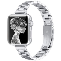 Luxury Slim Band for Apple Watch Ultra 49mm 45mm 41mm 40mm 42mm 44mm Women Stainless Steel Bracelet iWatch Series 8 7 6 Se 5 4 3