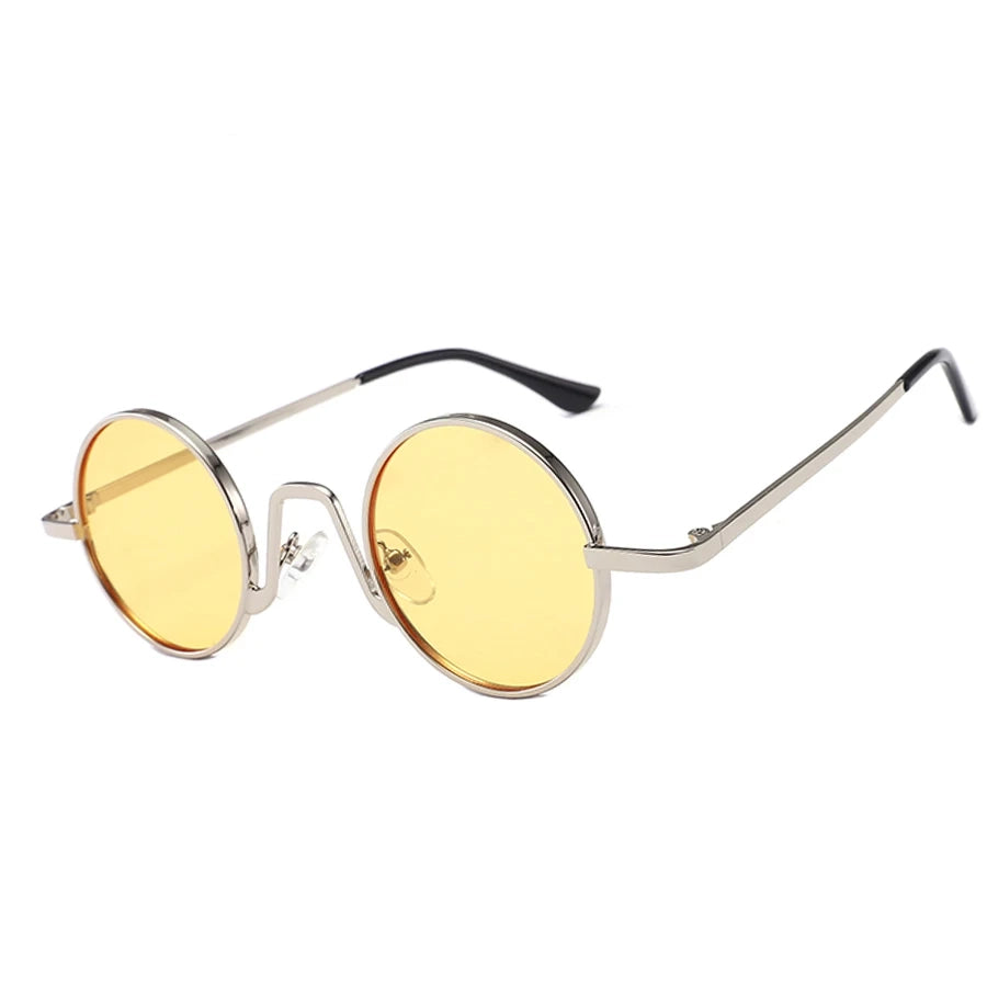 Retro Skinny Round Steampunk Designer SP152 Unisex Sunglasses