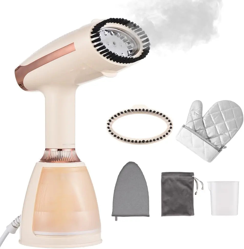 Handheld Travel Steamer for Clothes - 1500W 20s Heatup Fabric Wrinkle Remover Removable Water Tank