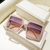 Classic Retro Large Frame Square Womens Sunglasses