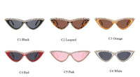 Stylish Vintage Luxury Cat Eye Rhinestone UV400 Protection Sunglasses