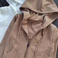 Cute Women's Long Sleeve Cropped Sports Yoga Hoodies