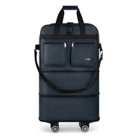 Foldable Expandable Suitcase Bag - Water-resistant Large Capacity Rolling Luggage Bag