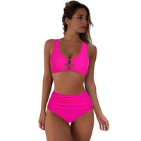 Sexy Full Coverage High Waist Women's Bikini Swimsuit