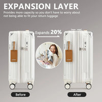 Stylish 20 inch Carry-on Suitcase - Expandable Lightweight Durable, with Cup Holder, TSA Lock, Spinner Wheels