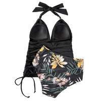 High Waist Tankini Bikini Set Women's Swimming Swimsuit Bandage Print Bathing Suits Push Up Swimwear XL Size Tankini Women