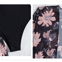 Penelope - Floral Twist High Waist Bikini & Cover Up Swimsuit Set