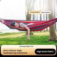 Colorful Outdoor Multi-Functional Hammock - Anti-Flip Design, Garden Leisure, Equipped with Tree-Friendly Straps