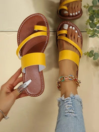 Cute Casual Womens Solid Color Flat Sandals