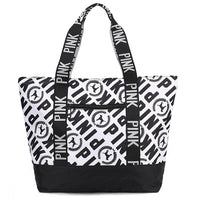 Cute Weekender Bag - Large Capacity Overnight Luggage Bag Zipper Closure Casual Shoulder Tote Bag