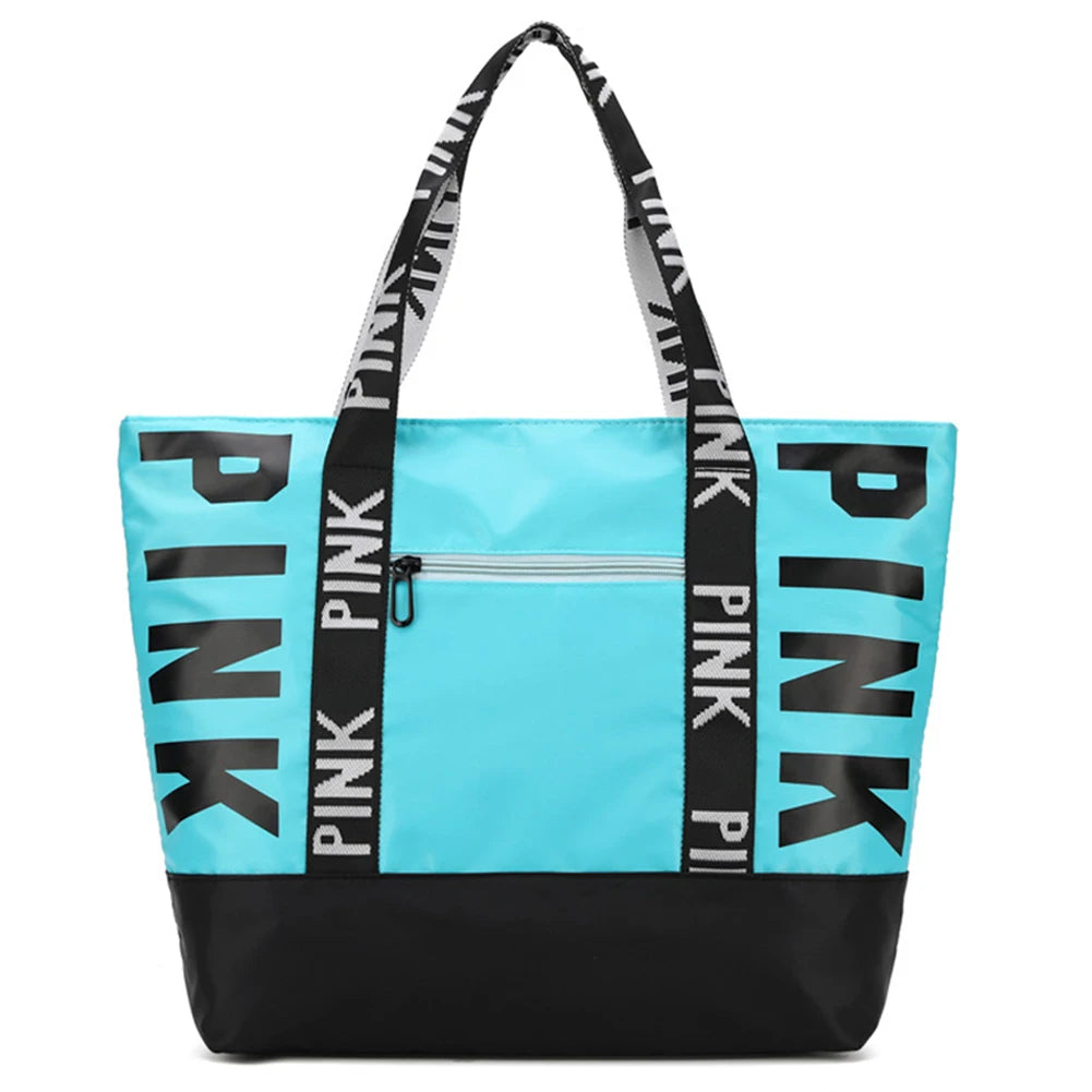 Cute Weekender Bag - Large Capacity Overnight Luggage Bag Zipper Closure Casual Shoulder Tote Bag