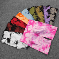 Tie-Dye High Waist Lifting Women's Yoga Shorts